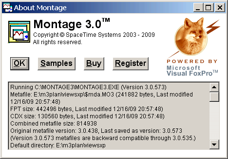 About Montage Dialog